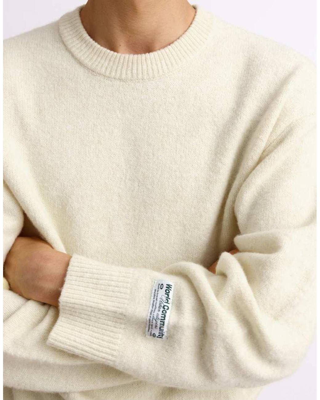 Pull&Bear Natural Round Neck Jumper for men