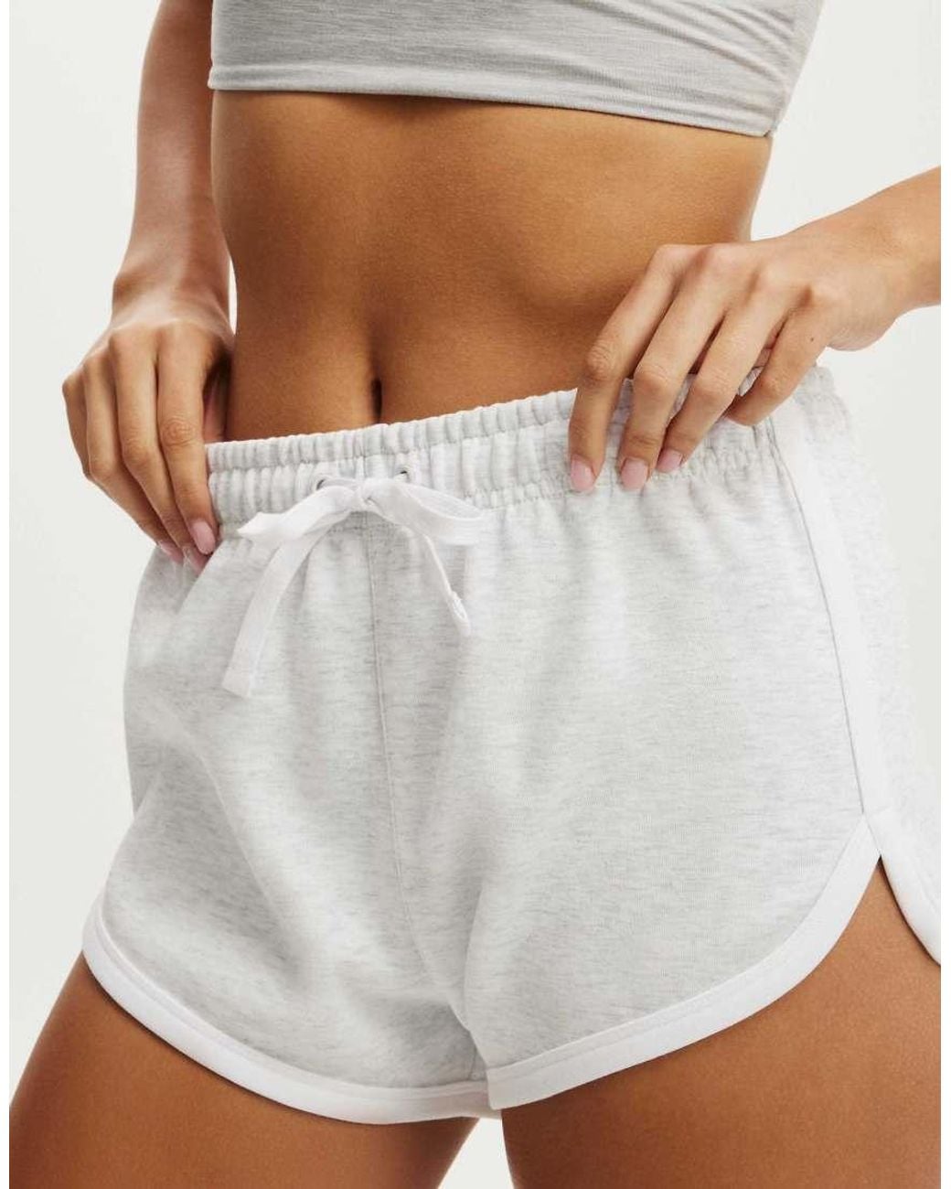 Cotton On White Summer Fleece Volley Short