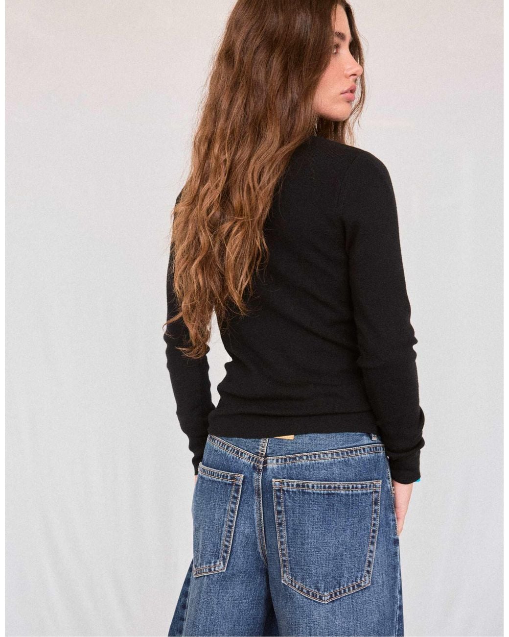 Pull col roulé basique Stradivarius en coloris Blue