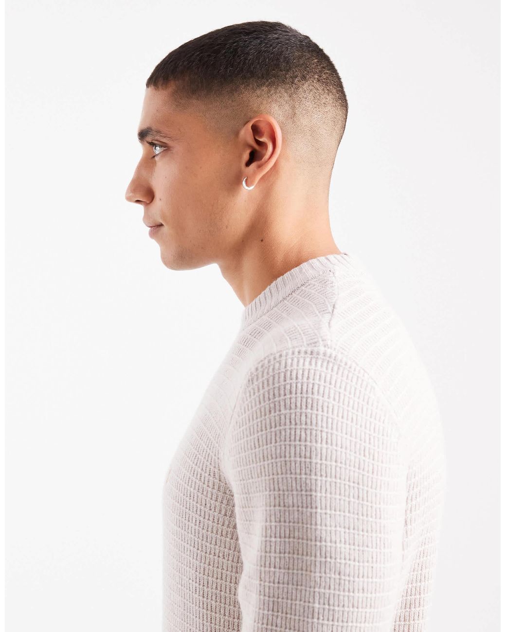 Allerton - pull ras Farah pour homme en coloris White