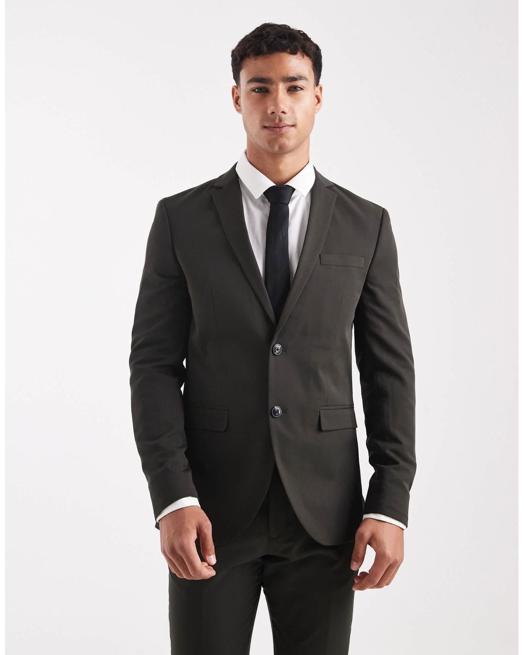 Jack & Jones Gray Super Slim Suit Jacket for men