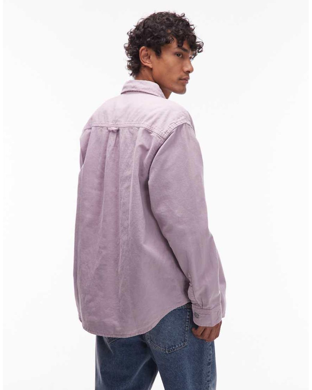 Carhartt Purple Walter Shirt Jacket With Pocket Detail for men