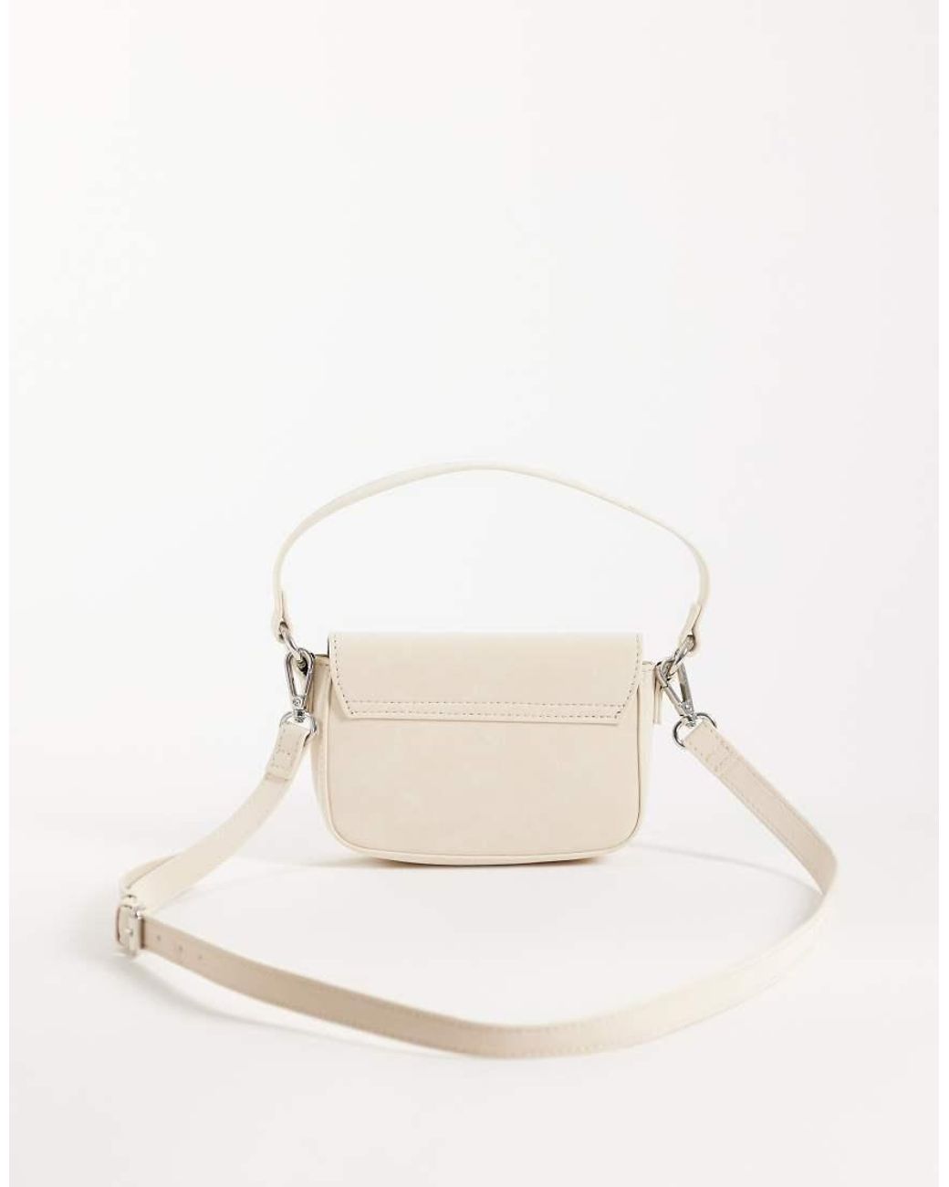 ASOS Natural Mini Bow Cross Body Bag With Top Handle