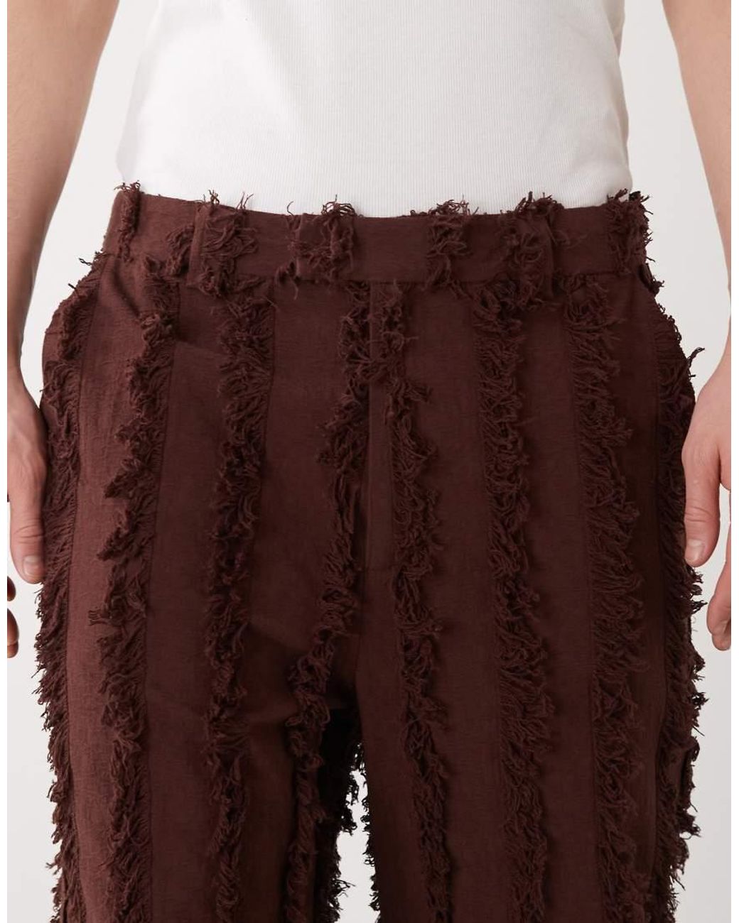 Reclaimed Vintage Brown Tailored Pants for men