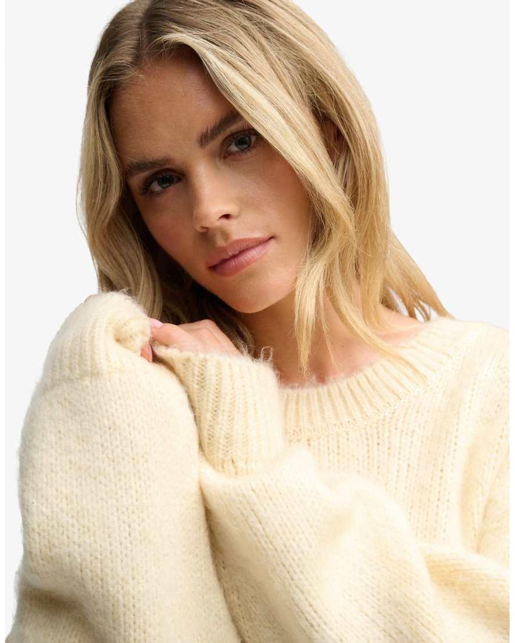 Superdry Natural Slouchy Brushed Knit Jumper