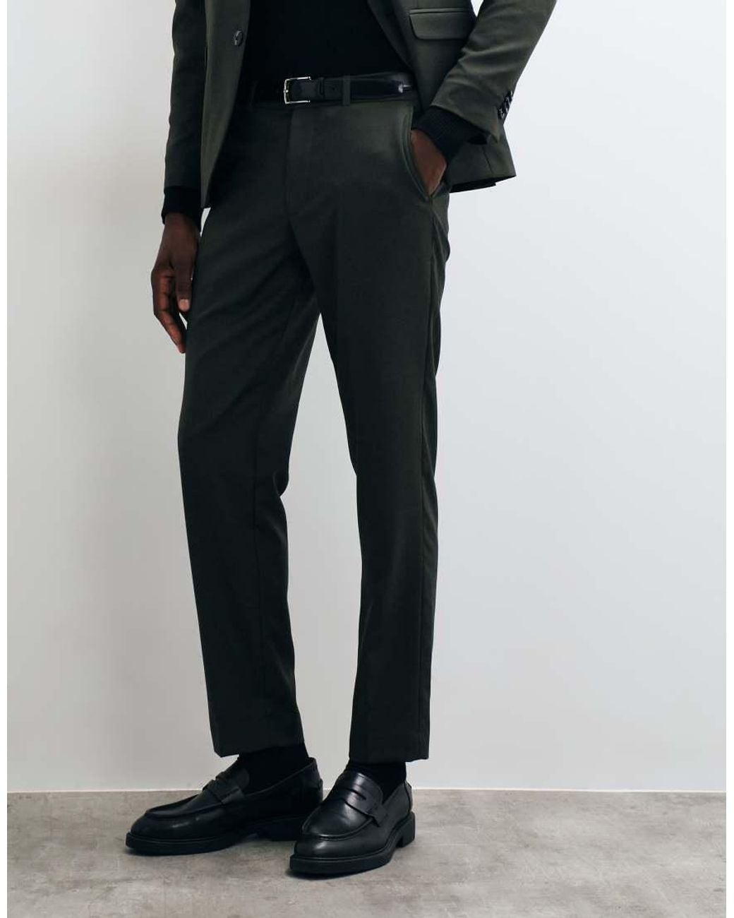 Jack & Jones Green Super Slim Fit Suit Trousers for men