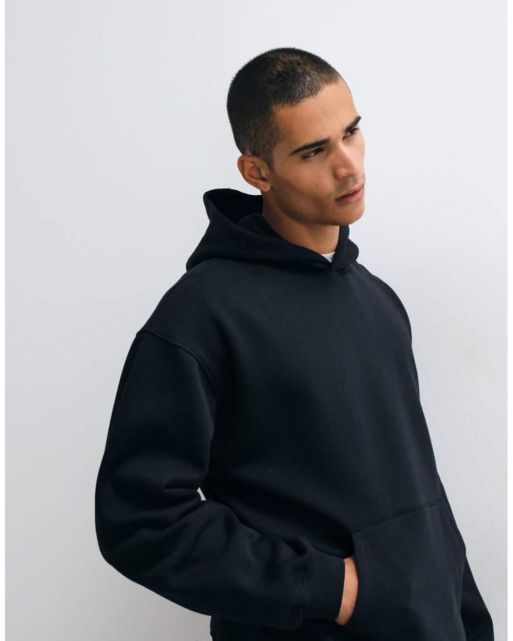 ASOS Essentials Oversized Hoodie in het Blue voor heren