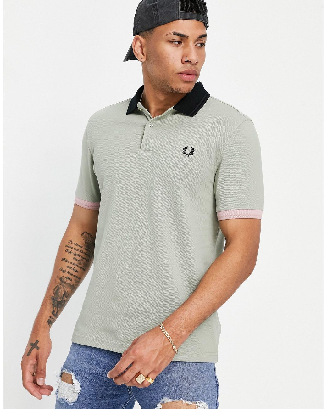 開店記念セール Oxford Fred トップス ワイシャツ ポロシャツ メンズ Perry Fred フレッドペリー Polo Green Shirt ポロシャツ Revuemusicaleoicrm Org