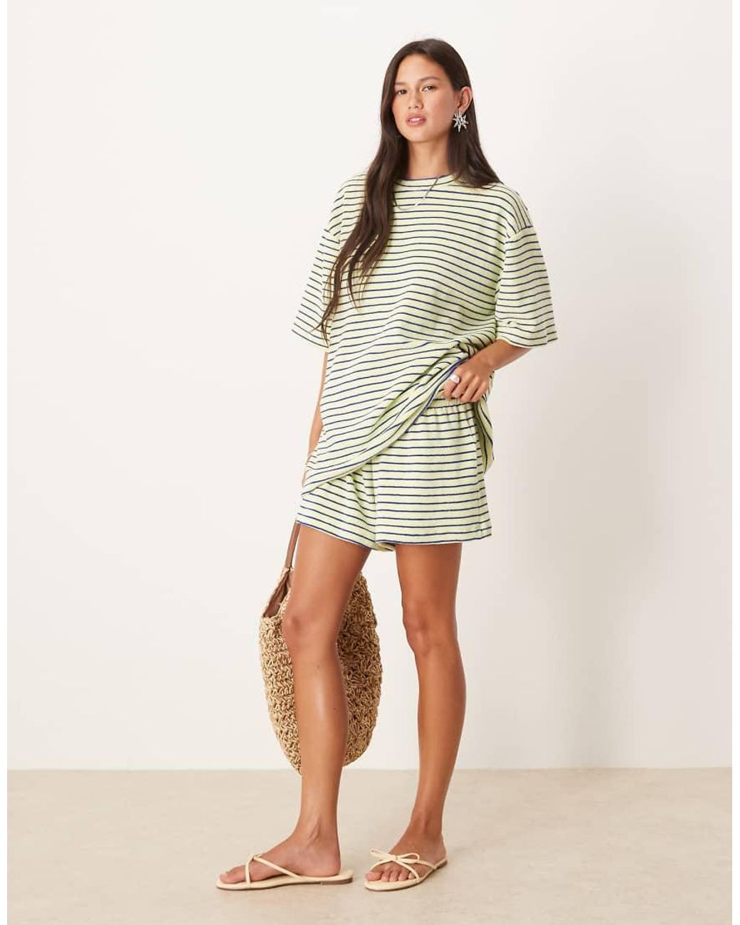 ASOS Multicolor Towelling Boxer Short Co-ord