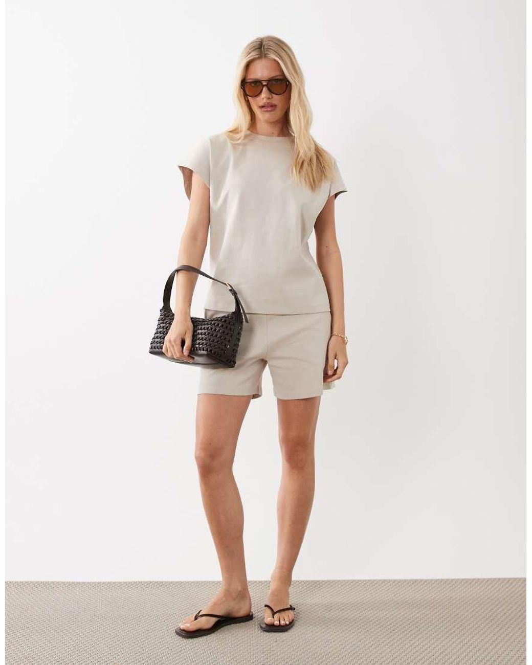 Jdy Natural Oversized T-Shirt Co-Ord