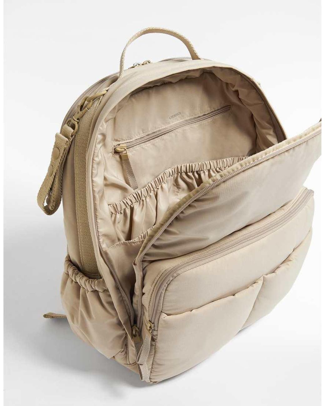 Oysho Natural Maxi Maternity Backpack
