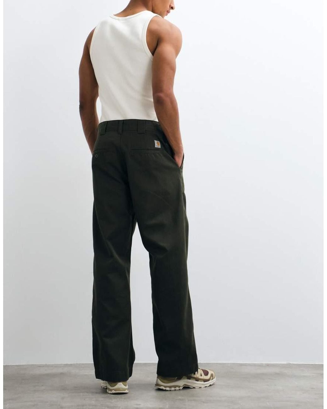 Carhartt Green Og Master Relaxed Fit Tapered Trousers for men