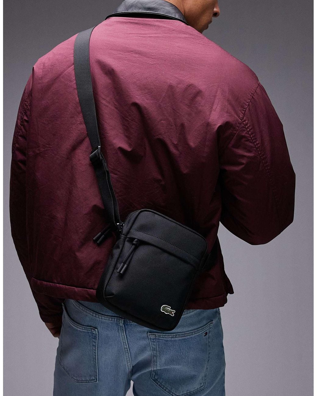 Lacoste – reporter-umhängetasche in Black für Herren