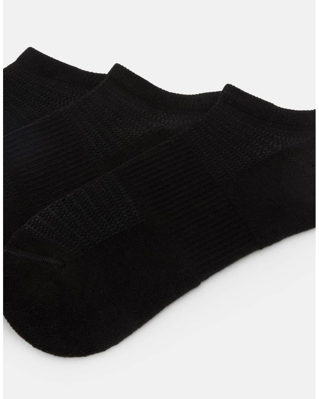 Pull&Bear Black 3 Pack Of Short Socks for men