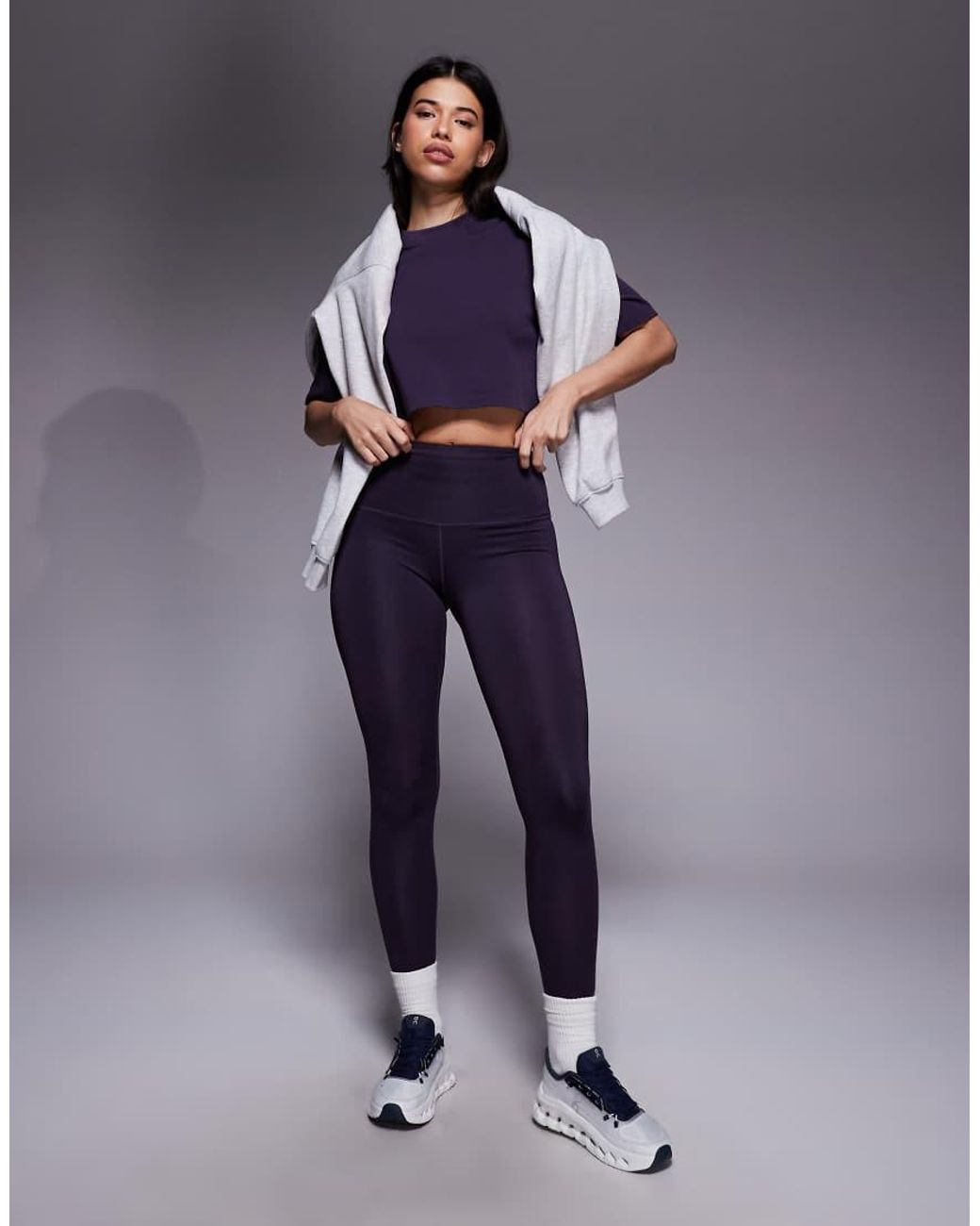 4505 Purple Icon Heavyweight Cotton Cropped T-shirt With Quick Dry Finish