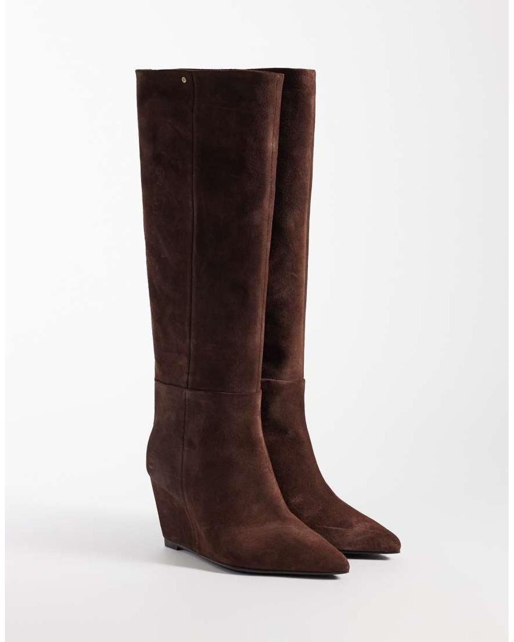 Bronx Brown Selin-a Wedge Heel Knee Boots