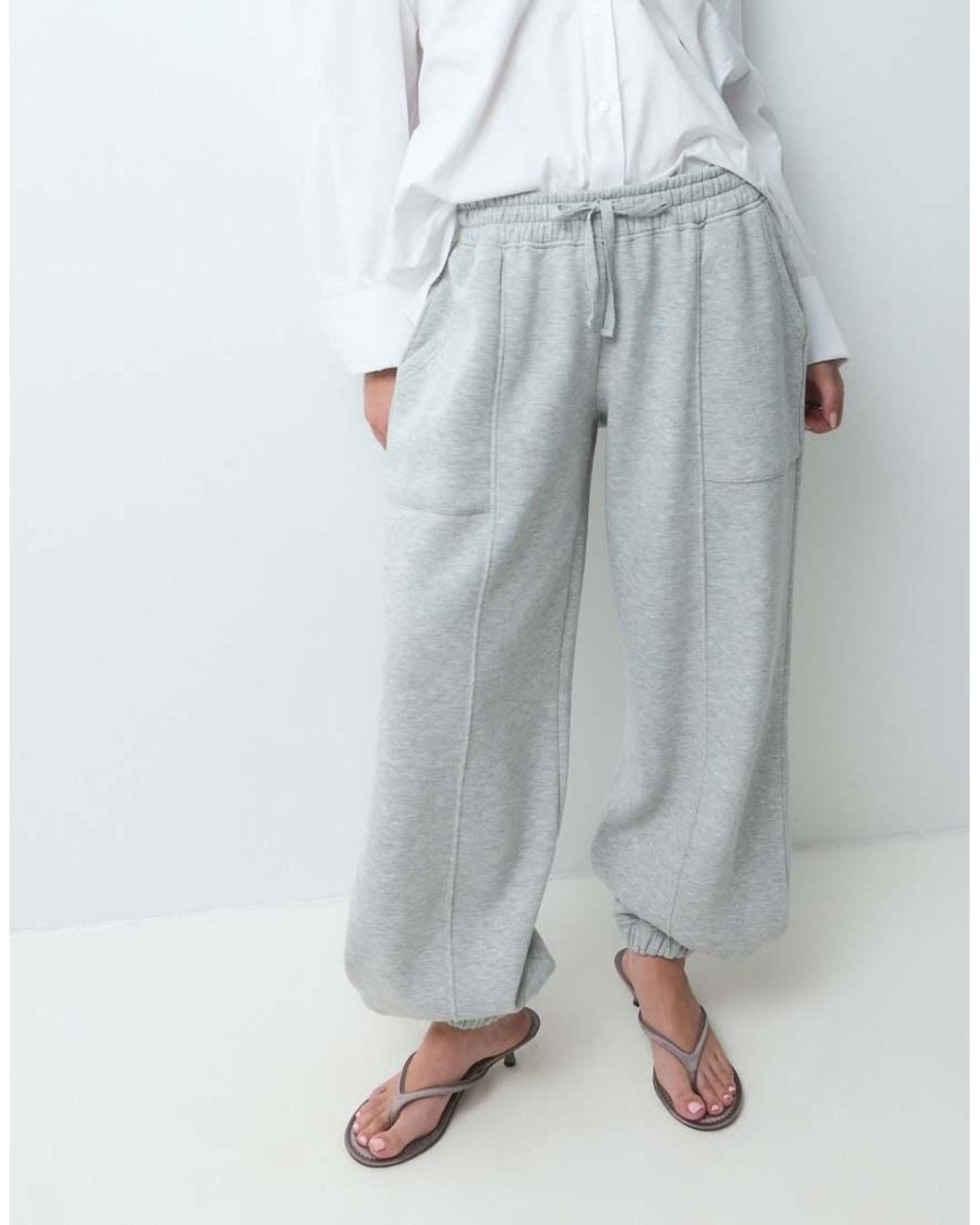 ASOS Gray Piping Detail Cuffed joggers