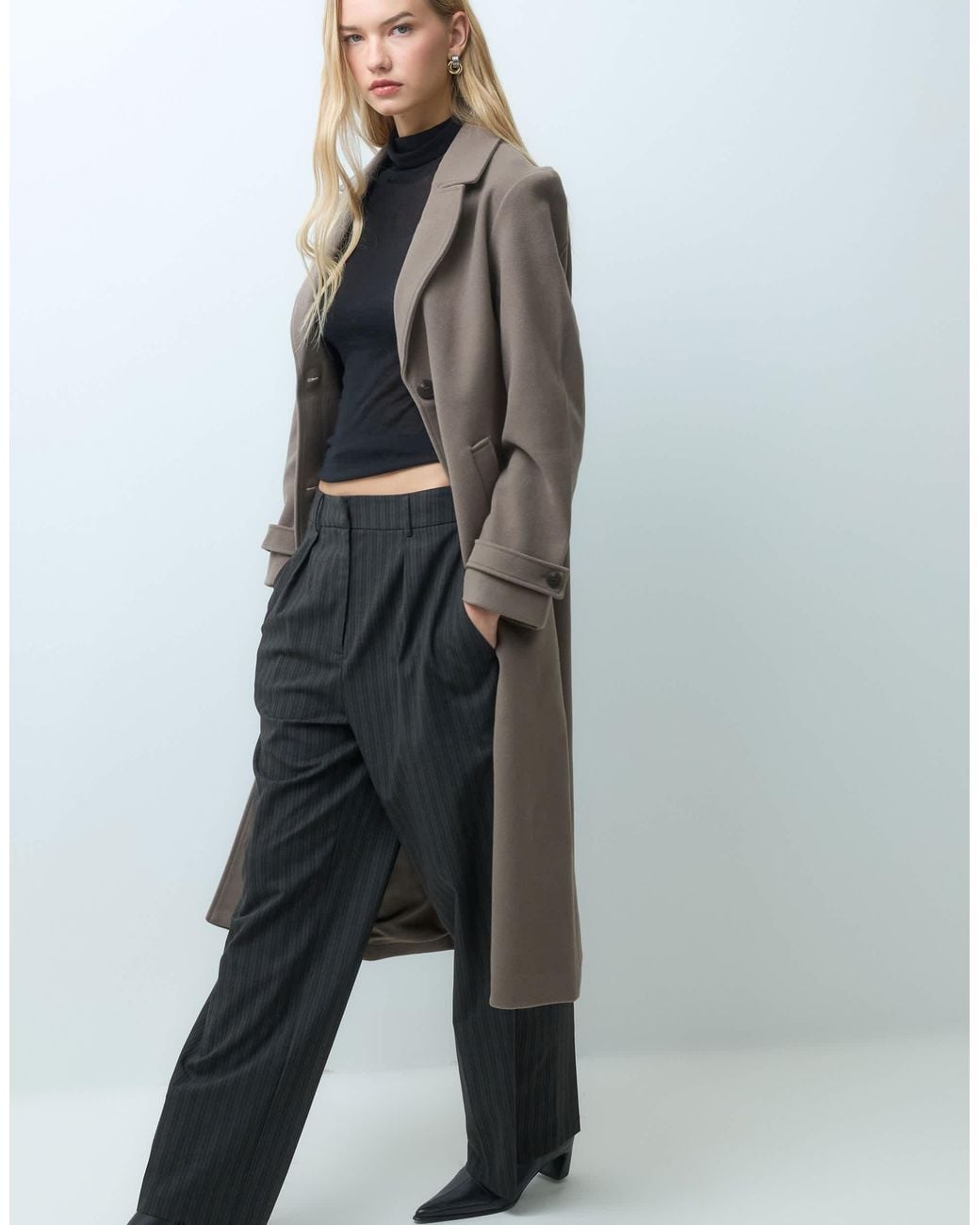 Vila Gray Formal Maxi Coat