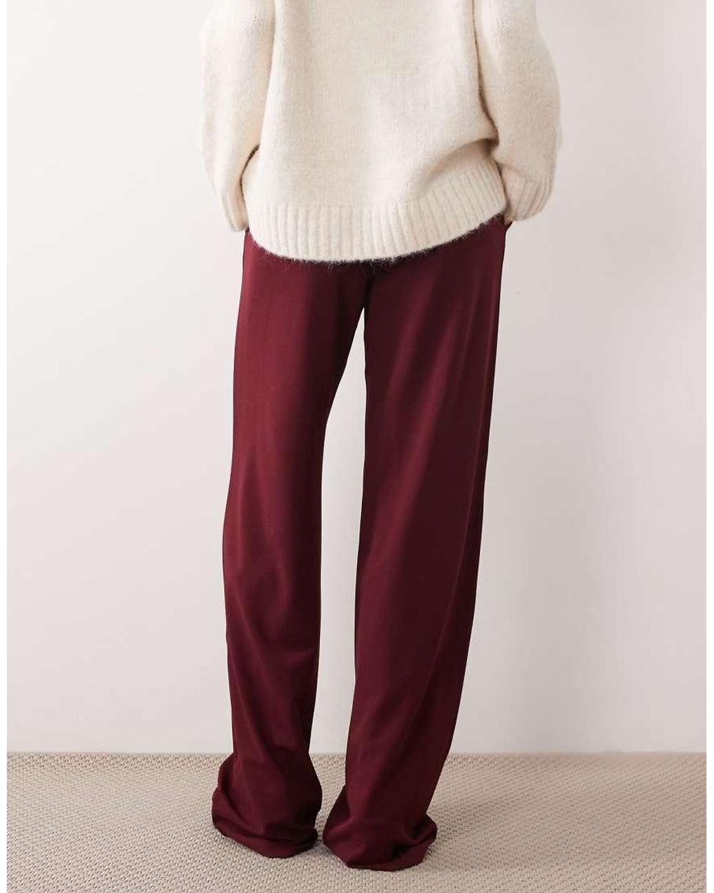 Jdy Natural Wide Leg Tailo Trousers