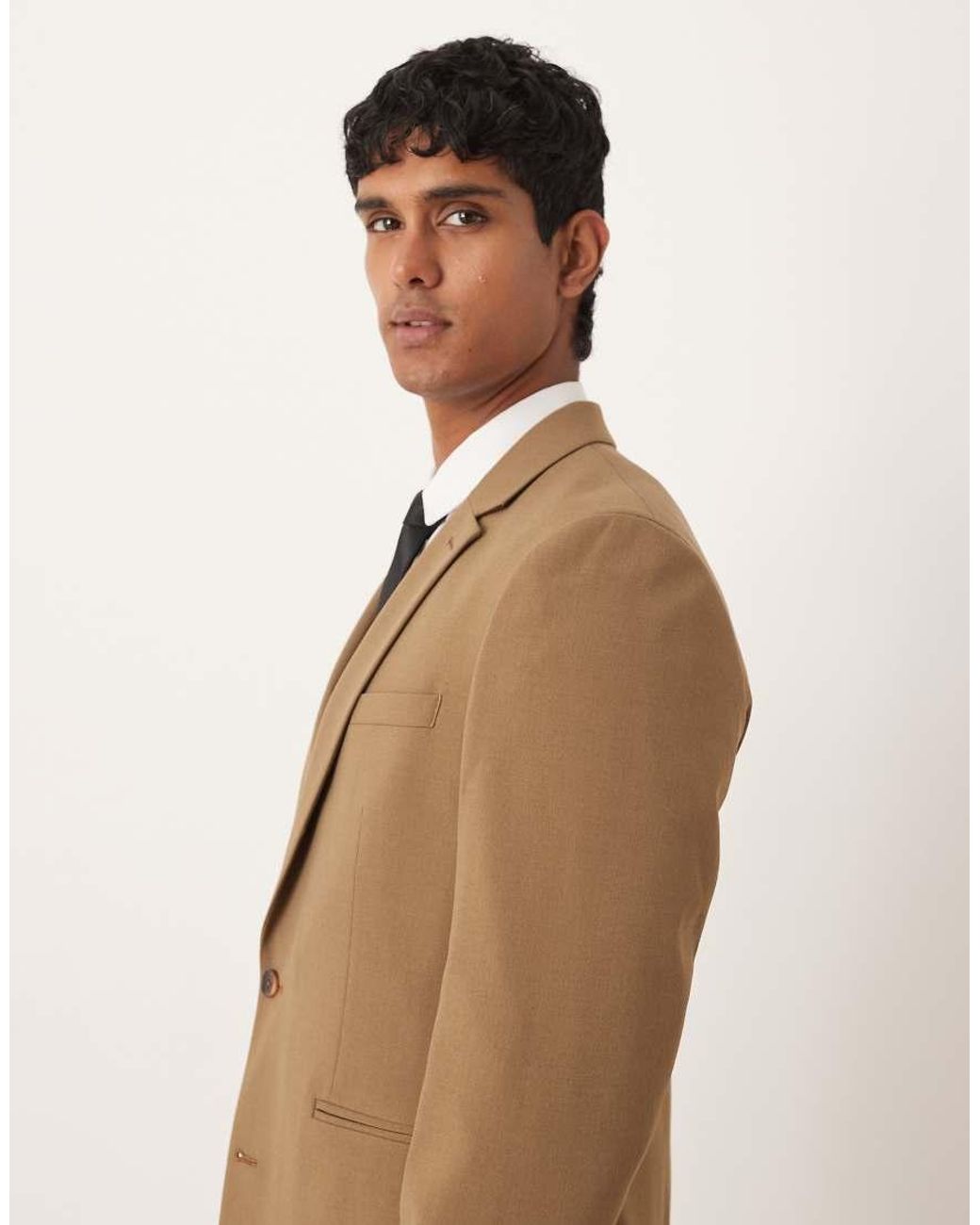 ASOS Natural Slim Suit Jacket for men