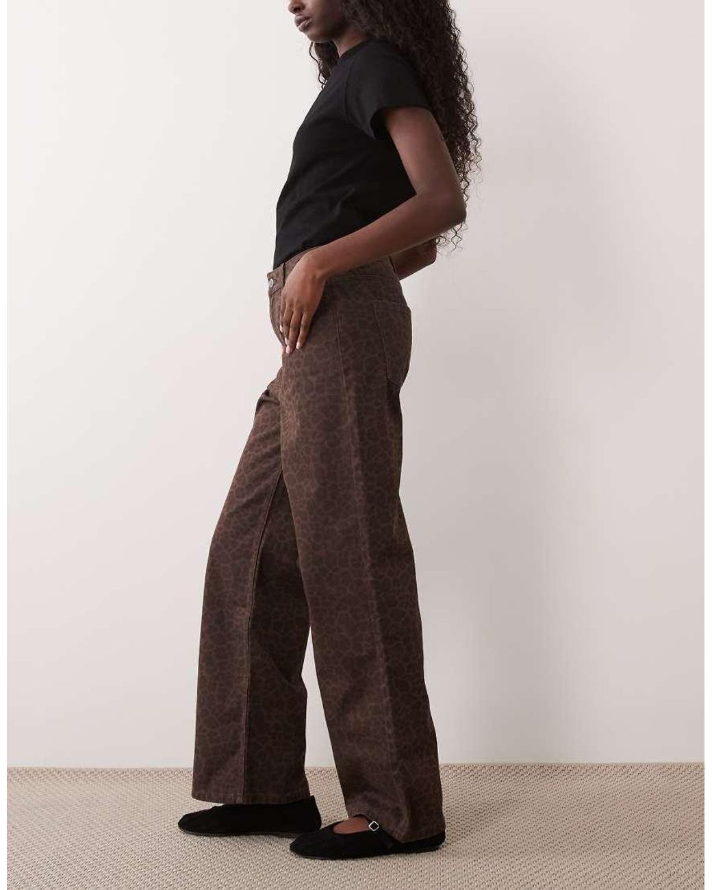 New Look Brown Wide Leg Jeans