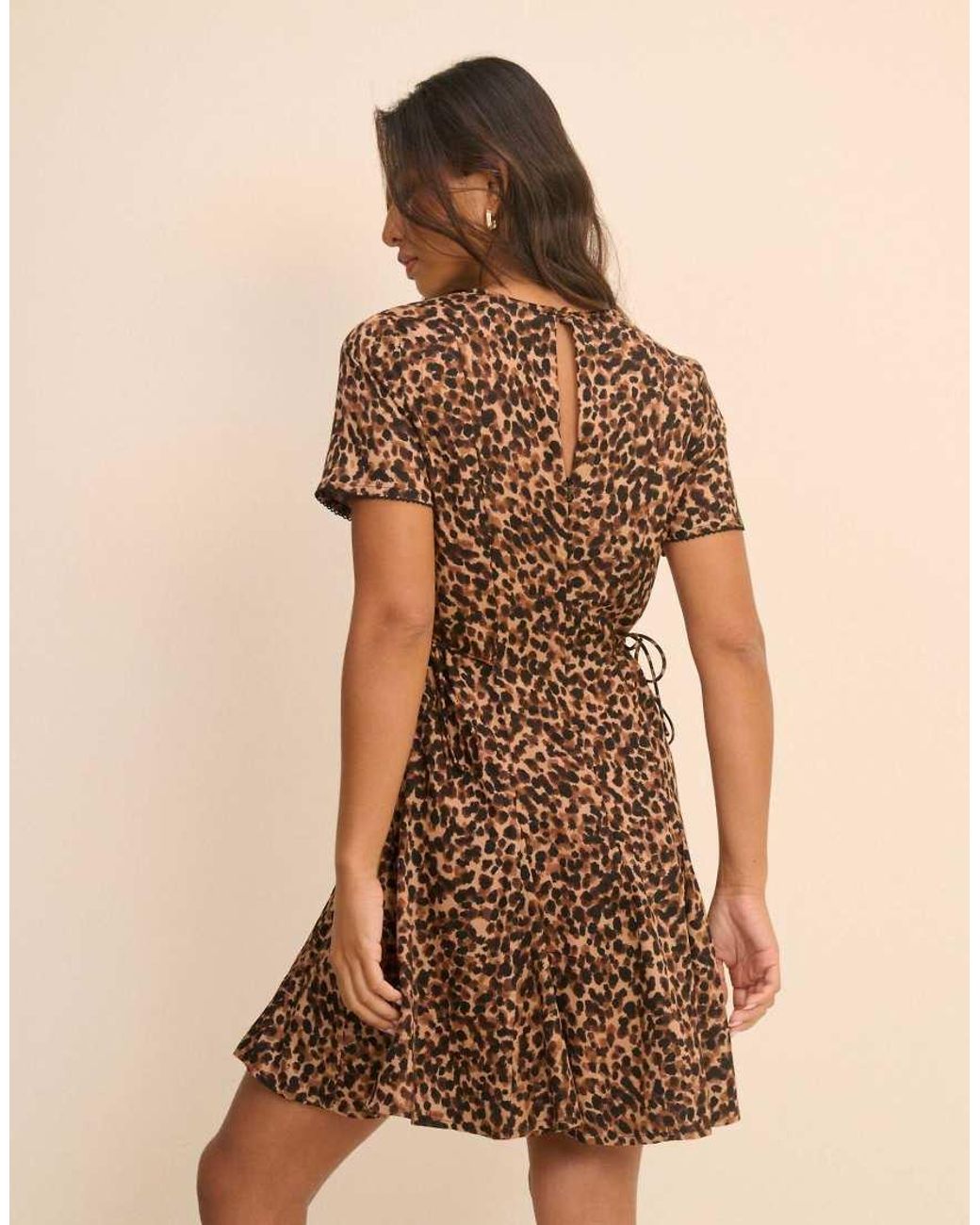 Nobody's Child Brown Leopard Print Gaia Mini Dress