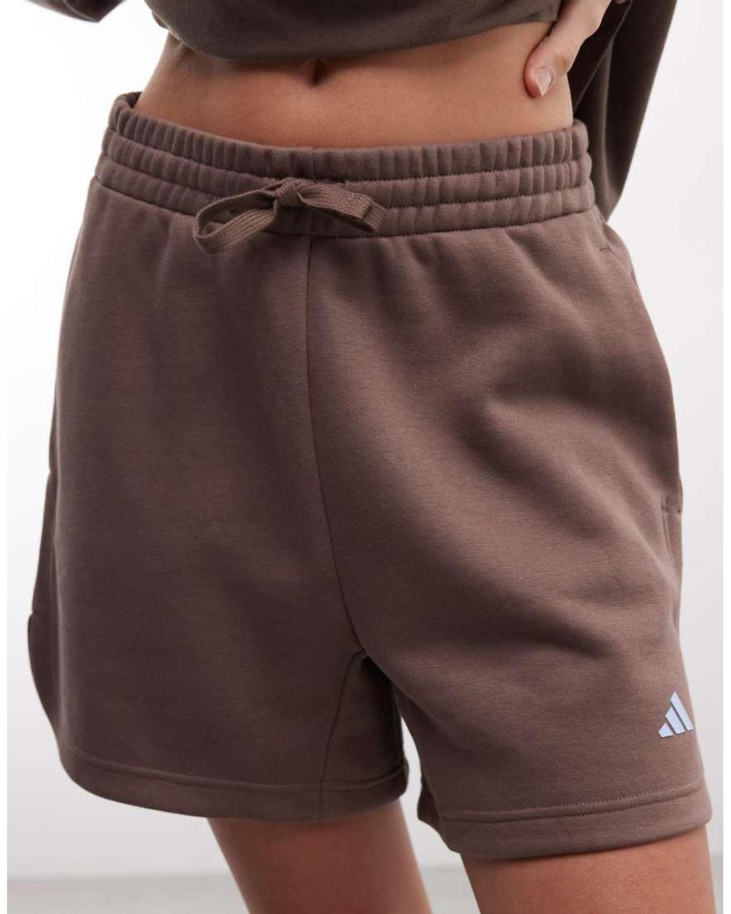 Adidas Originals Brown Three Stripes Studios Shorts