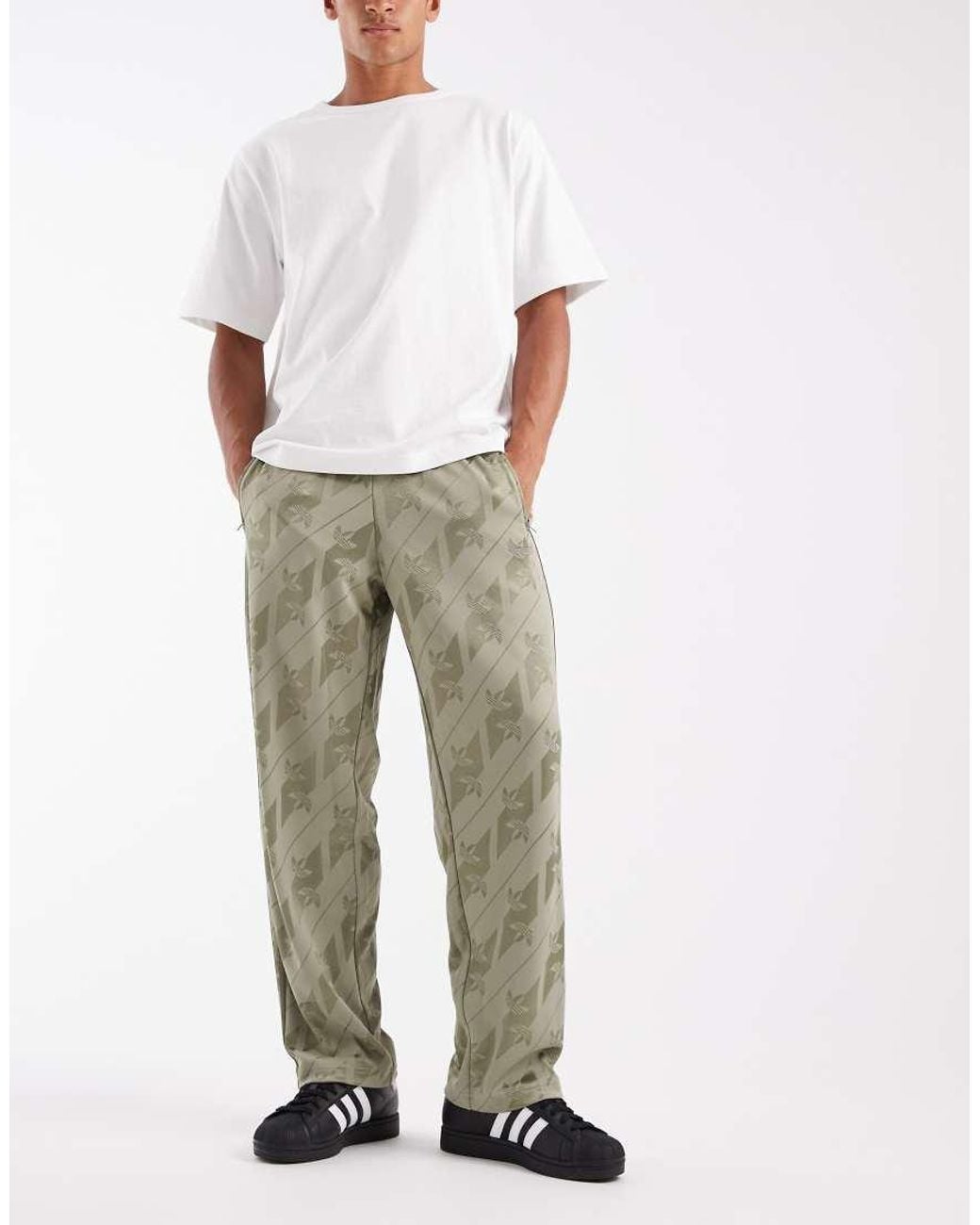 Adidas Originals Green Firebird Track Pants for men