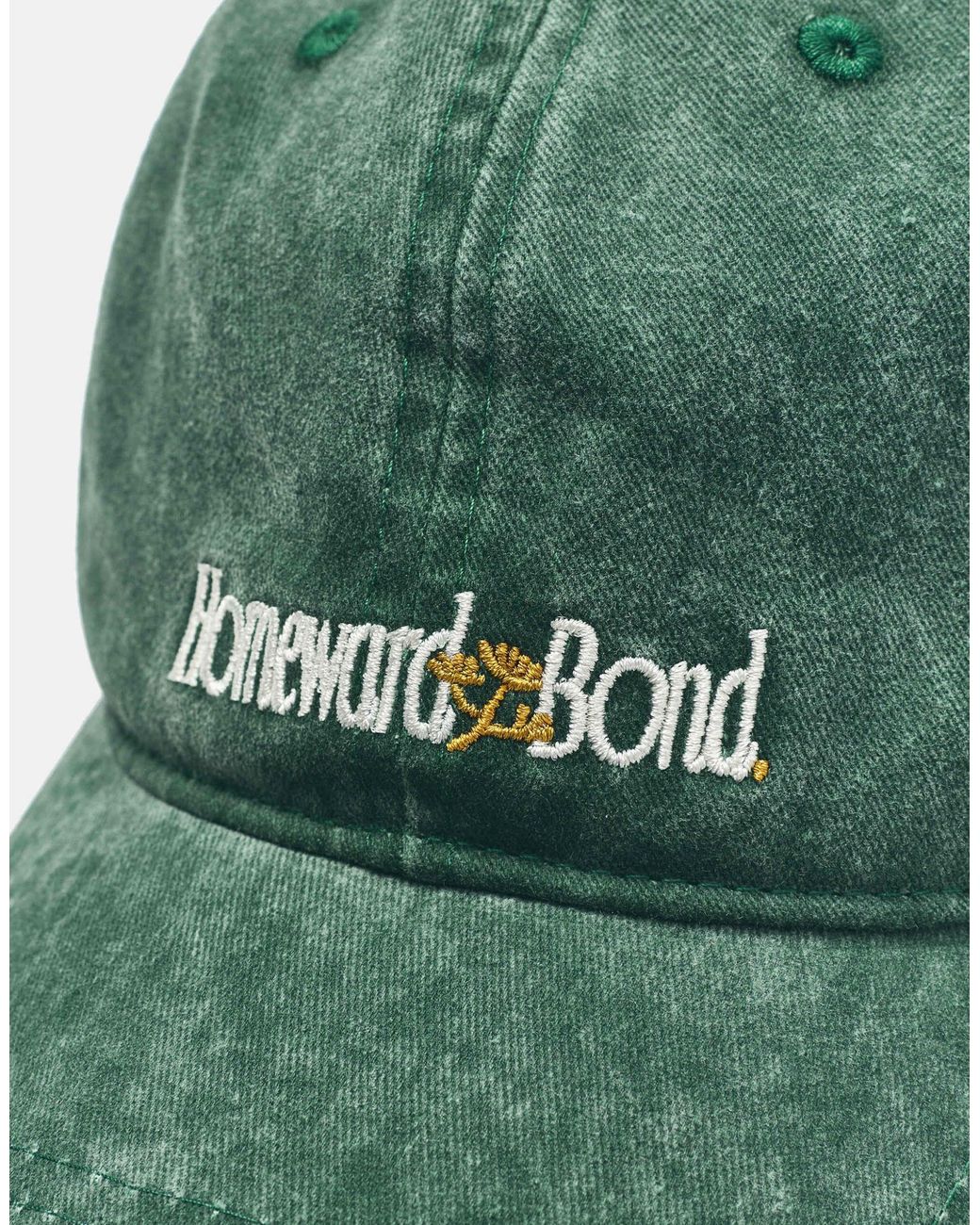 Pull&Bear Homeward bond bestickte cap in Green für Herren