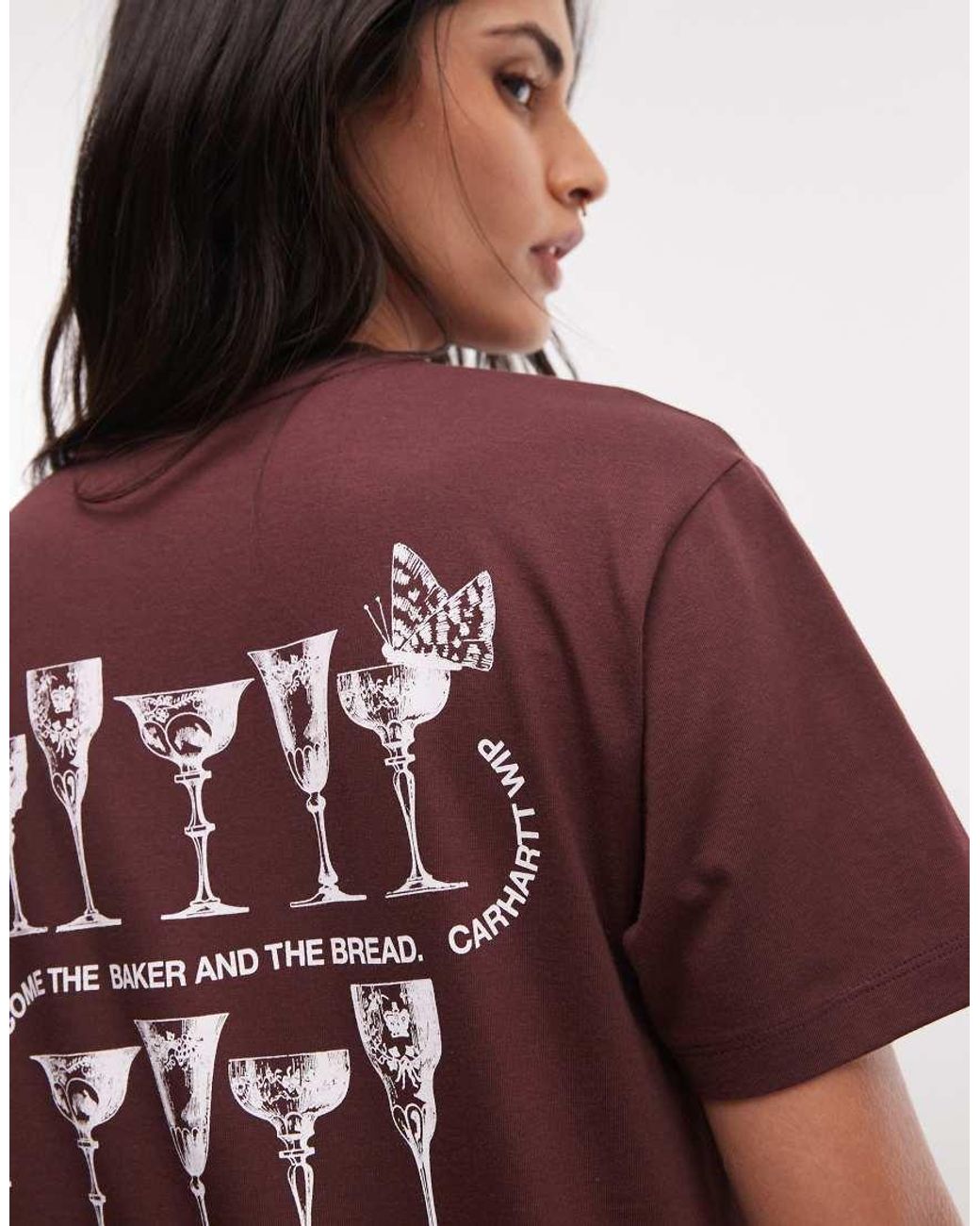 Carhartt Red Silver Cups Back Print T-shirt