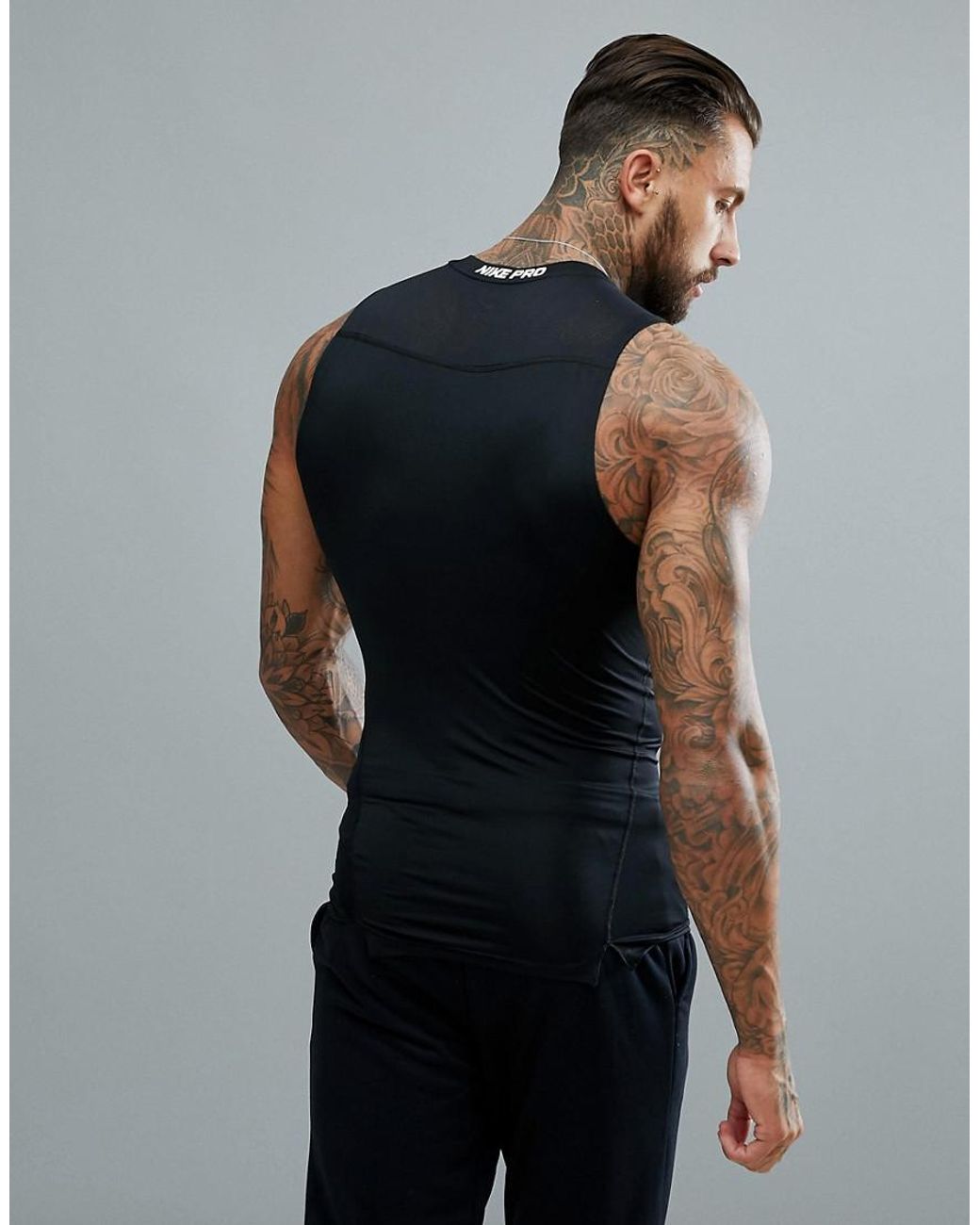 Nike Pro Compression Singlet In Black 838085-010 for Men | Lyst Australia