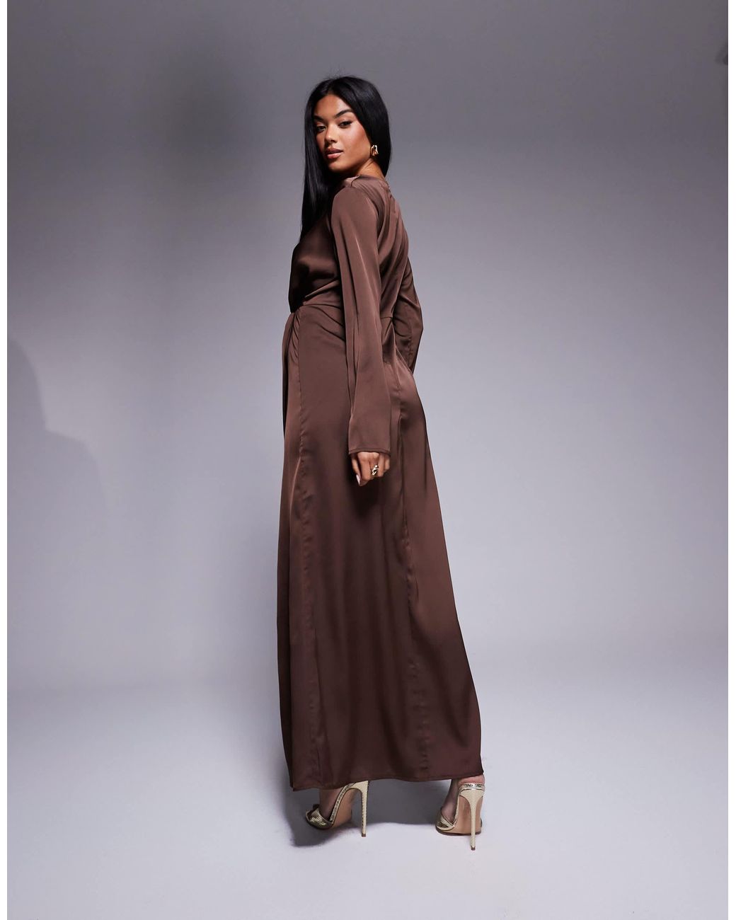 halter maxi dress brown Nookie Natalia Halter Maxi Dress - Chocolate