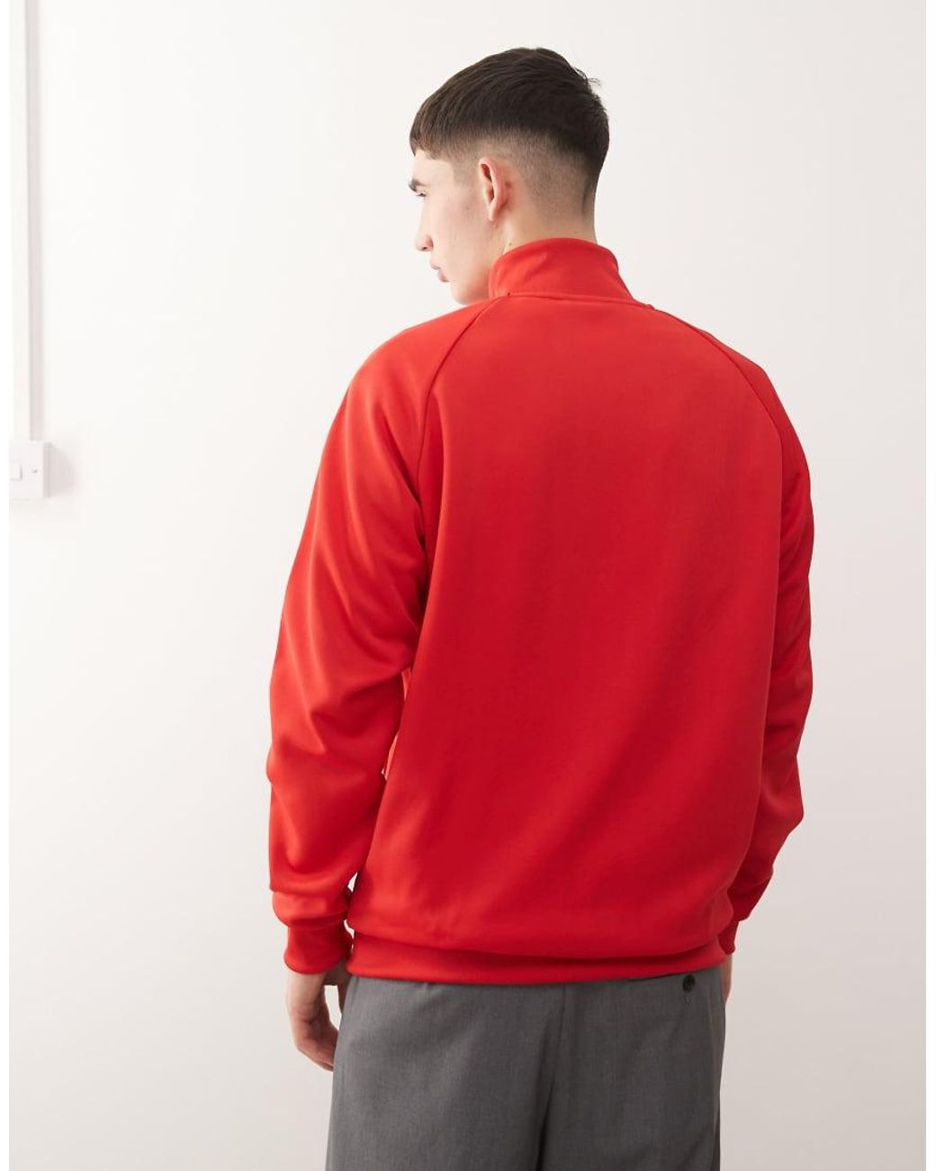 Adidas Originals Red Adidas Football Liverpool Full Zip Jacket