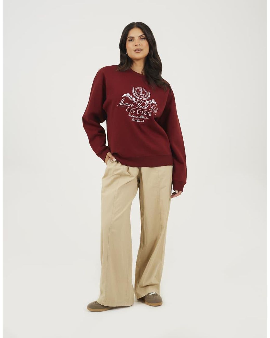 Brave Soul Crew Neck Embroidered Sweatshirt