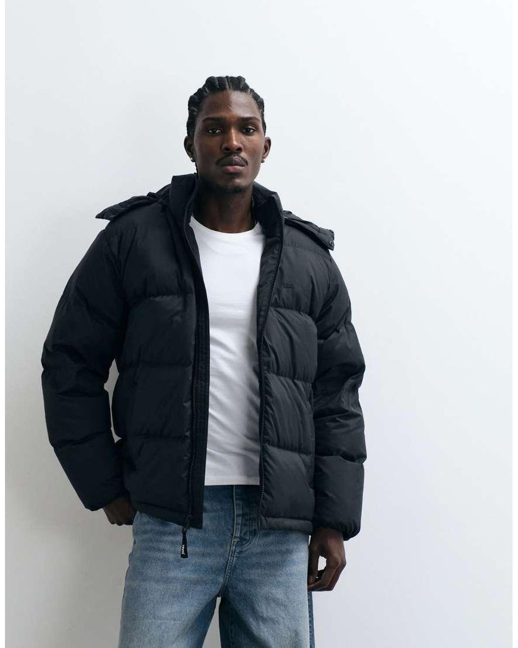 Levi's Blue Rockwell Hooded Puffer Jacket for men