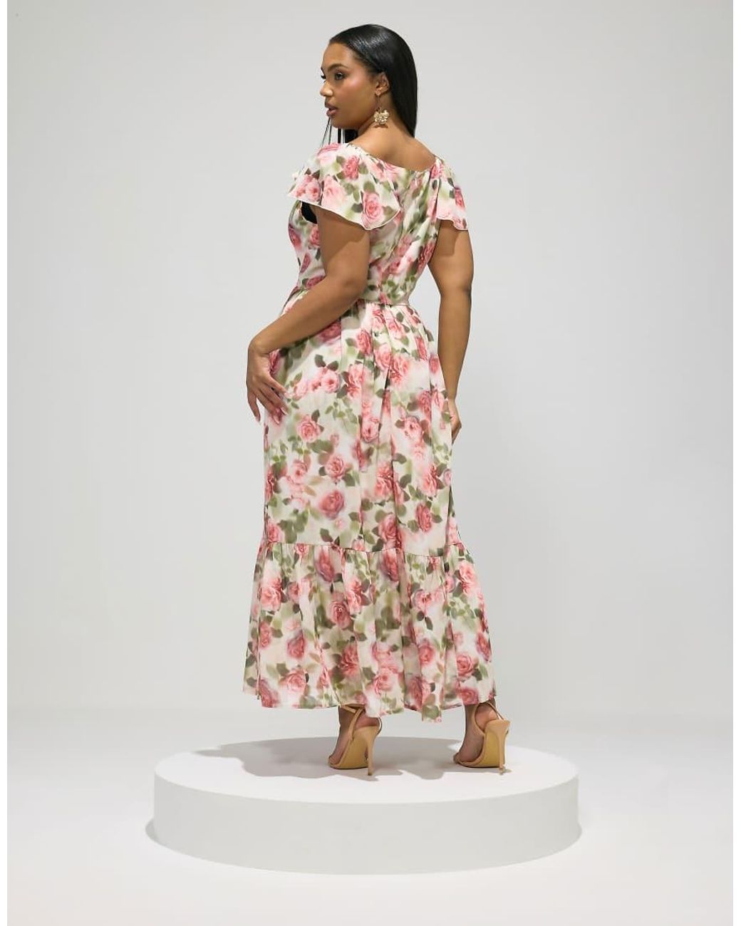 Yours Clothing White Floral Tiered Maxi Dress