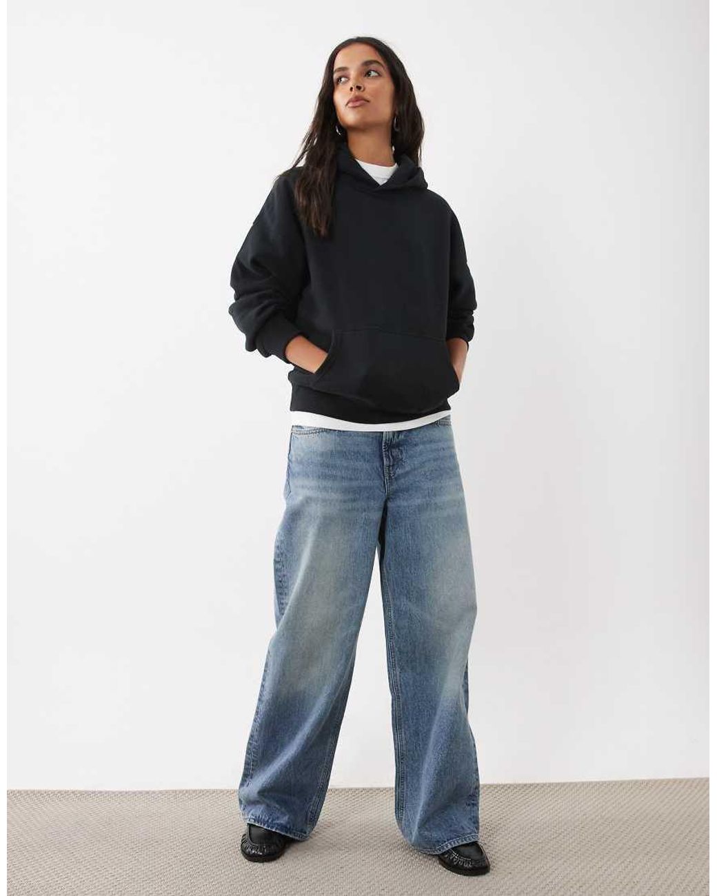 Abercrombie & Fitch Blue Oversized Hoodie