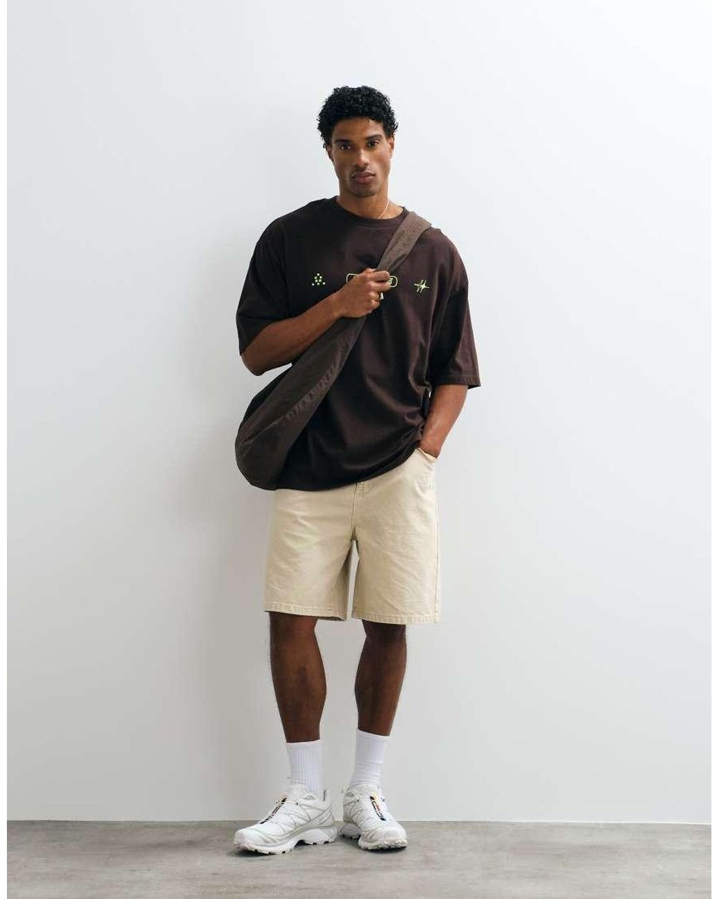 ASOS Brown Oversized T-shirt With High Build Streetwear Graphic for men