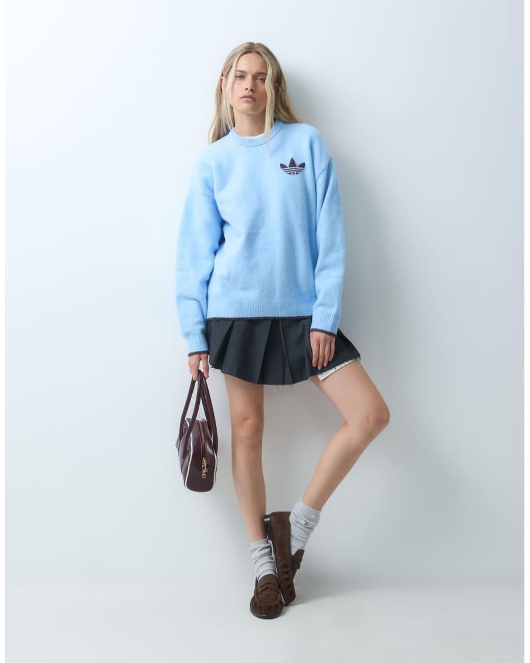 Adidas Originals Blue Knitted Jumper