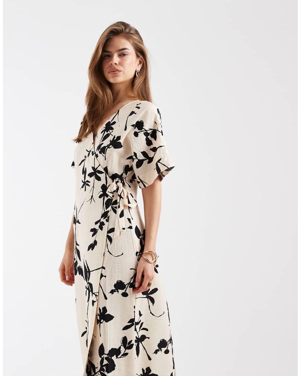 Object White Long Wrap Maxi Dress