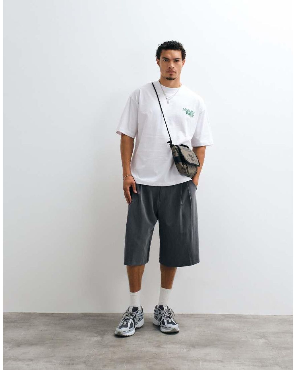 ASOS White Oversized T-shirt With Mountain Graphic for men