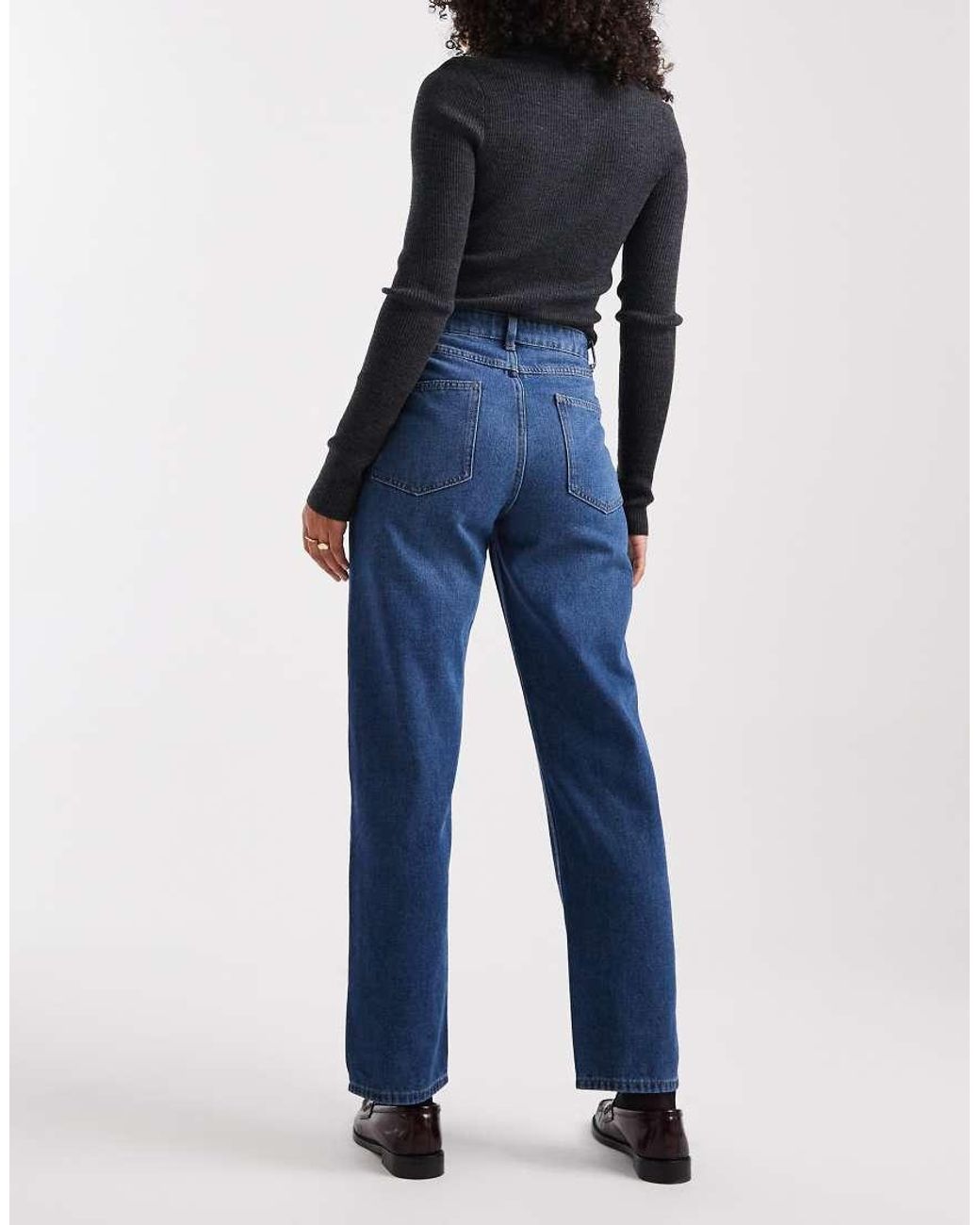 ONLY Blue Robbie High Waist Straight Leg Jeans