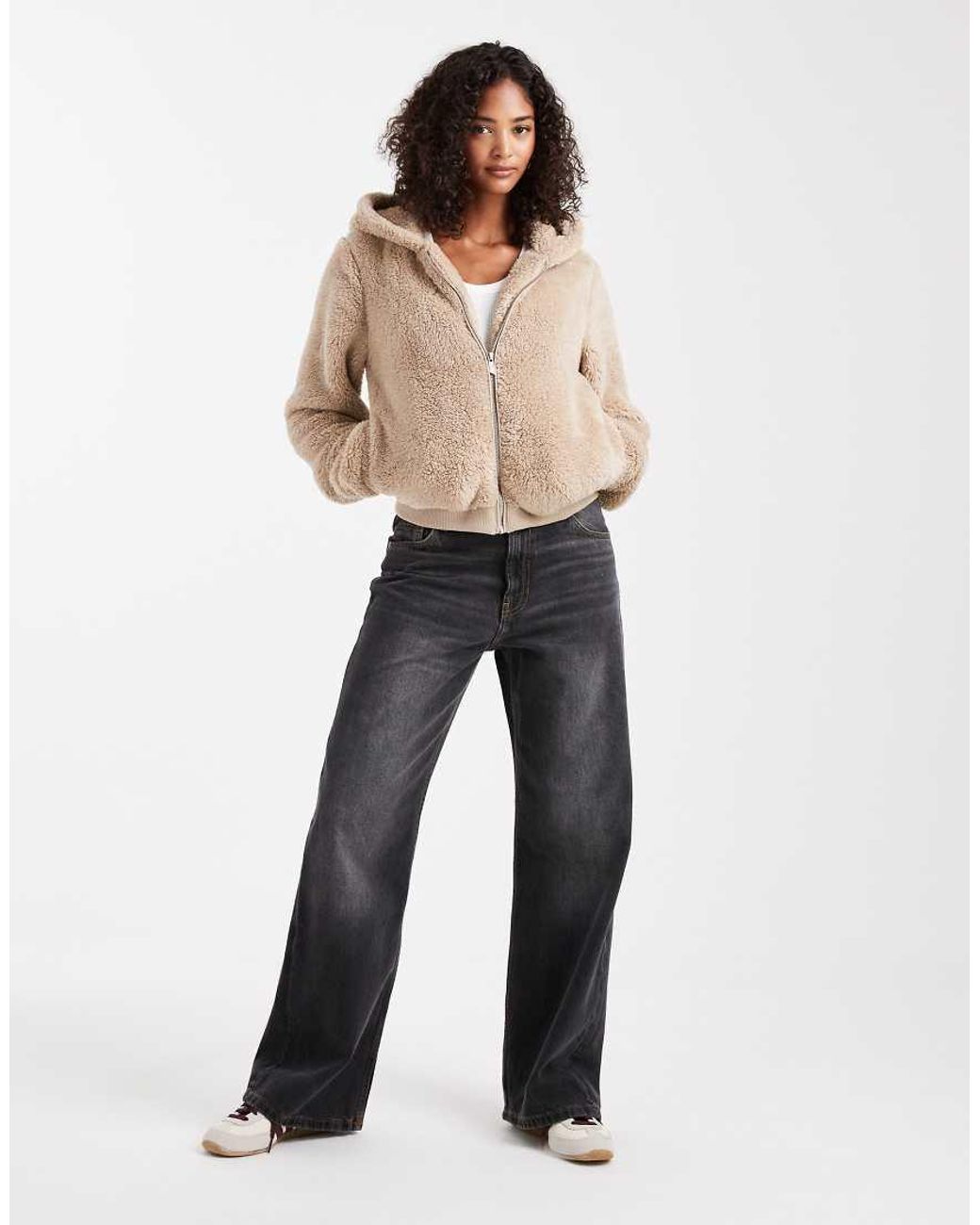 ONLY Natural Hooded Teddy Jacket