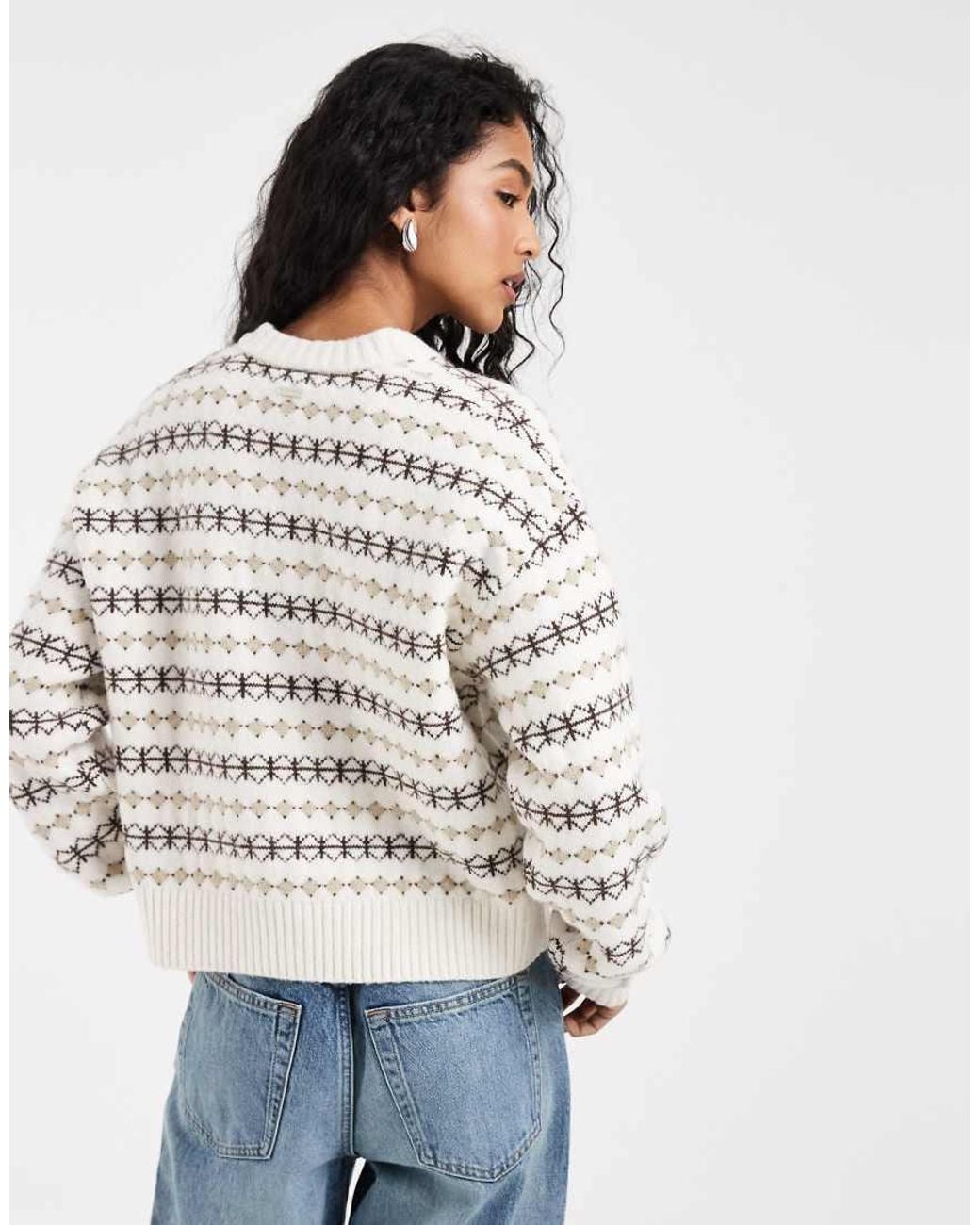 Levi's White Charlotte Knitted Striped Cardigan
