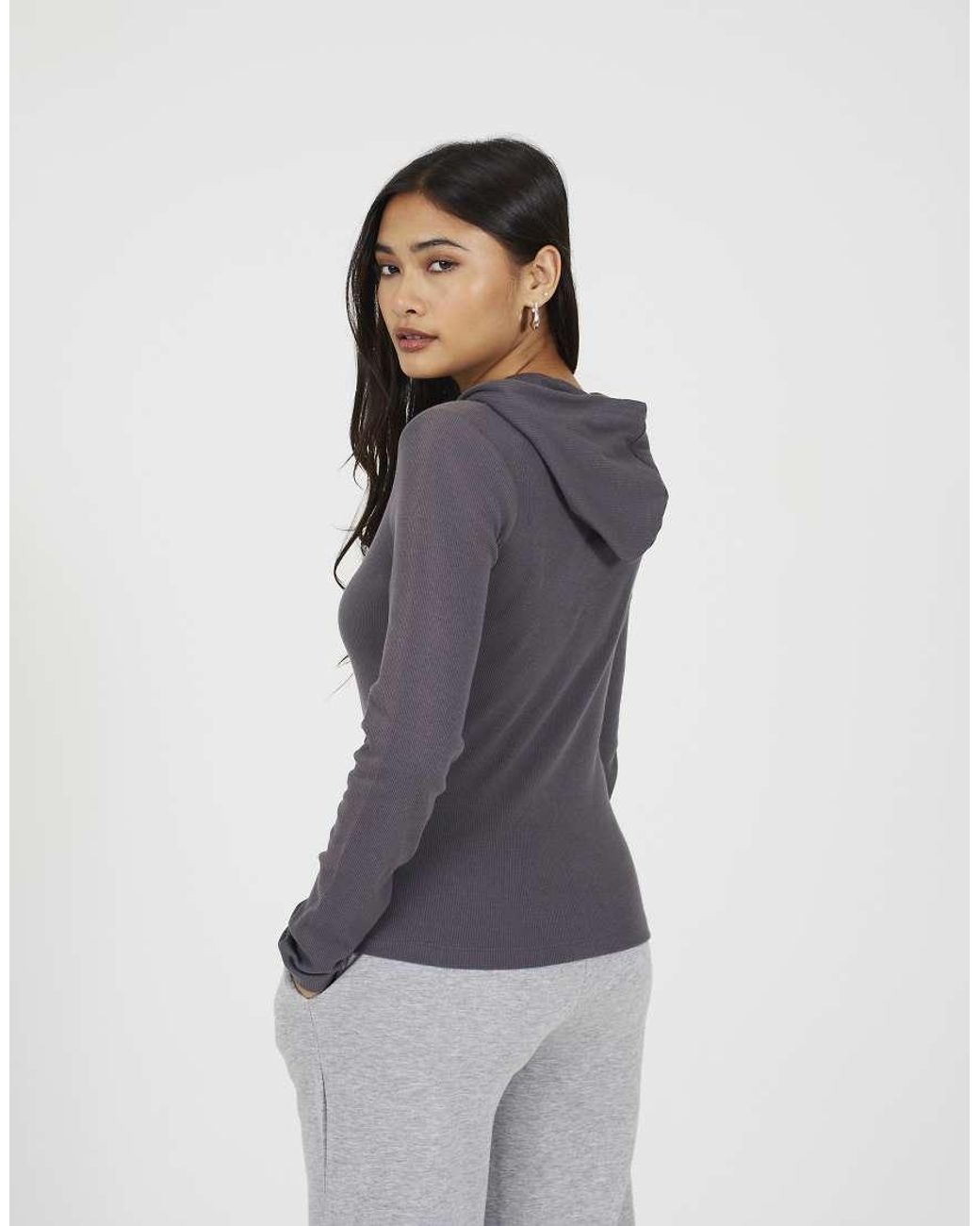 Brave Soul Blue Long Sleeve Zip Through Hoodie Top