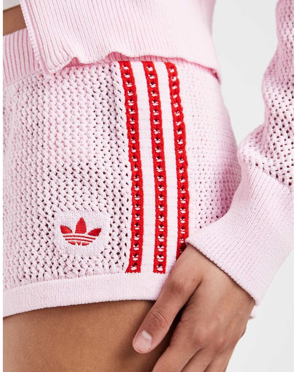 Adidas Originals Pink Crochet Shorts
