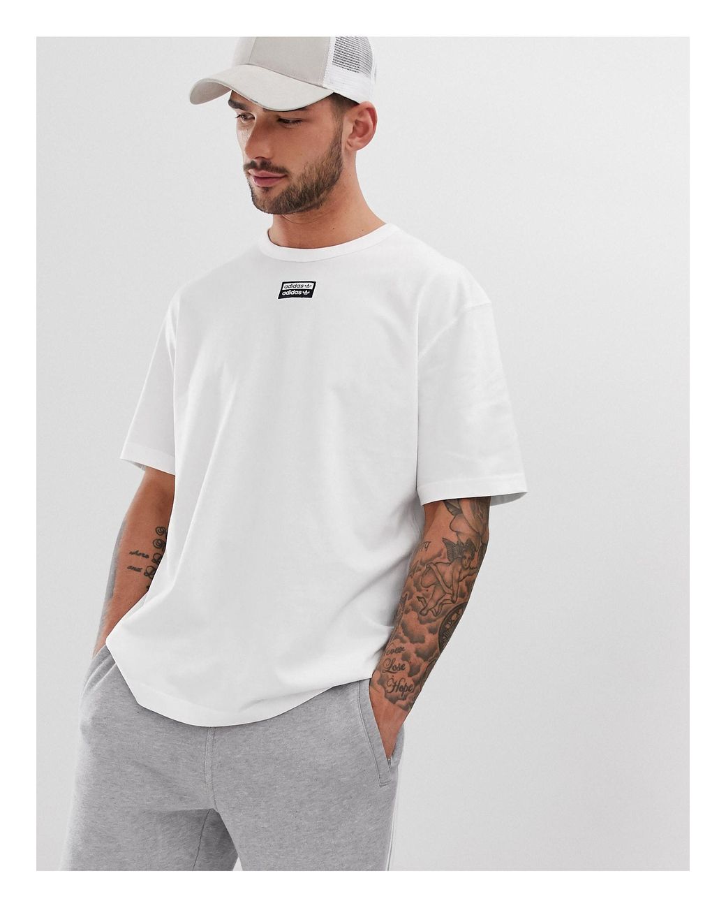 adidas Originals Vocal T-shirt With Central Logo in White for Men | Lyst UK