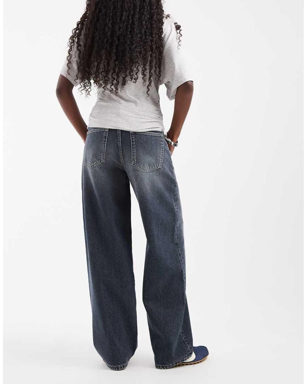 ONLY Blue Gianna Tie Waist Straight Leg Jeans