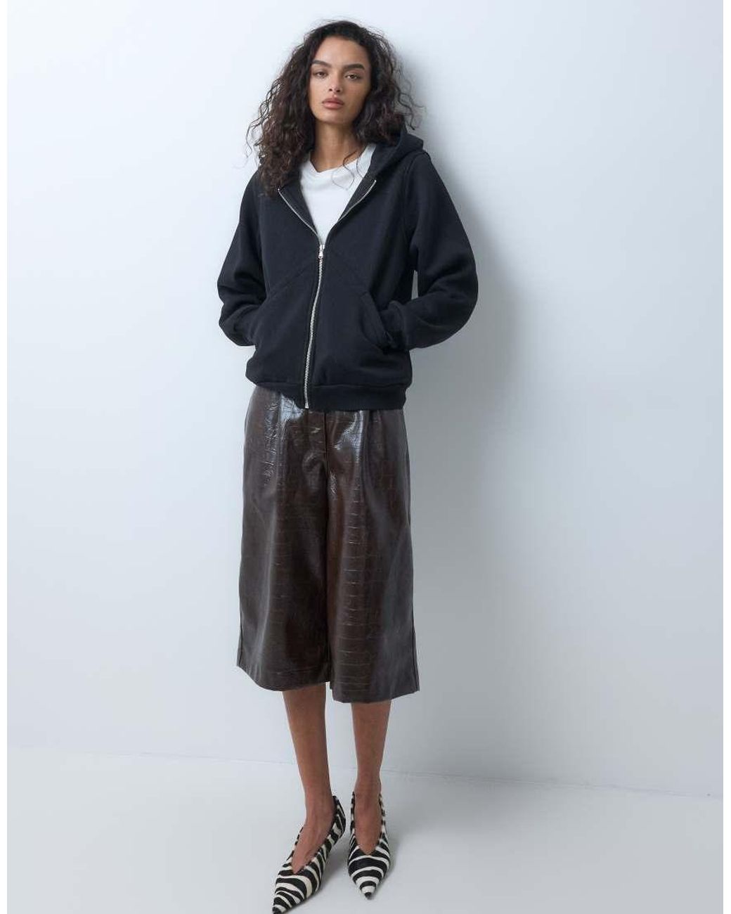 ASOS Blue Long Sleeve Zip Front Hoodie Co-Ord