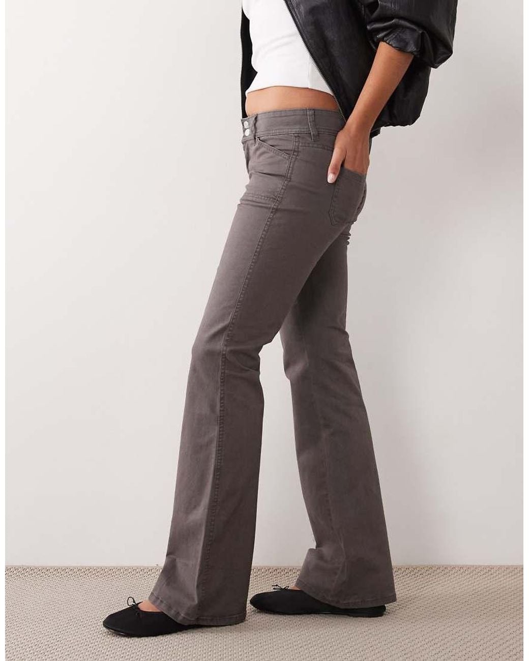 Cotton On Gray Suki Low Rise Bootleg Pant